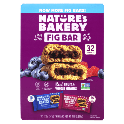 NATURE'S BAKERY Fig Bars Variety Pack, 2 oz, 32 Count