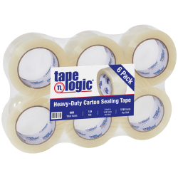 Tape Logic™ #700 Hot Melt Tape, 2" x 110 Yd., Clear, Case Of 6