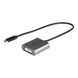 StarTech.com USB C to DVI Adapter, 1920x1200p, USB Type-C to DVI-D Adapter Dongle, USB-C to DVI Display/Monitor Video Converter, 12" Cable