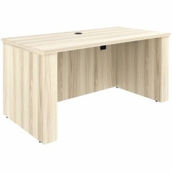 Lorell Essentials 60" Sit-to-Stand Desk Shell, 49"H x 60"W x 29"D, 1" Thick Top, Modern Elm