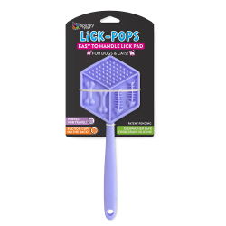 Spunky Pup Lick Pop Pad, Hexagon, 7-15/16" x 5-7/16", Purple
