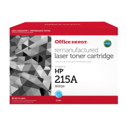 Office Depot® Brand Remanufactured Cyan Toner Cartridge Replacement For HP 215A, W2311A