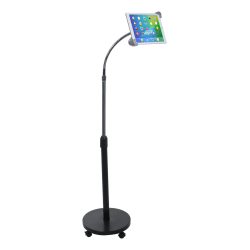 CTA Digital Security Gooseneck Floor Stand for iPad and Tablets - Up to 10" Screen Support - 57" Height - Floor - Steel
