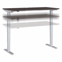 Move 40 Series by Bush Business Furniture Electric Height-Adjustable Standing Desk, 60" x 30", Storm Gray/Cool Gray Metallic, Standard Delivery