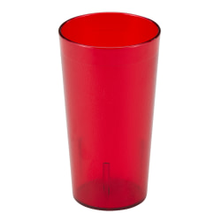 Cambro Colorware Styrene Tumblers, 16 Oz, Ruby Red, Pack Of 24 Tumblers