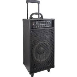 PylePro PWMA1050BT Portable Bluetooth Speaker System - 400 W RMS - Black - Stand Mountable - 35 Hz to 20 kHz - Battery Rechargeable