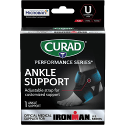 CURAD® Performance Series Wraparound Ankle Support, Universal, Black