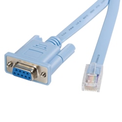 StarTech.com 6 ft RJ45 to DB9 Cisco Console Management Router Cable - M/F Serial Console Cable (DB9CONCABL6) - Serial cable - RJ-45 (M) to DB-9 (F) - 6 ft - blue - for P/N: EC1S952, EC2S952, IES101002SFP
