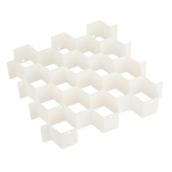 Honey-Can-Do 32-Compartment Drawer Organizer, 2 13/16"H x 13 7/16"W x 15"D, White