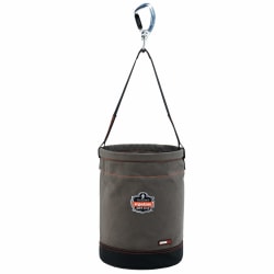 Ergodyne Arsenal 5940 Canvas Hoist Bucket With Swiveling Carabiner, 17" x 12-1/2", Gray