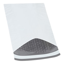 Partners Brand Bubble-Lined Poly Mailers, 7-1/4" x 8", White, Pack Of 200 Mailers