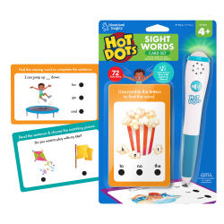 Educational Insights Hot Dots Sight Word Card Set, 4-1/2" x 6-1/4"