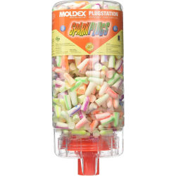 Moldex SparkPlugs One Touch Disposable Ear Plugs, Multicolor, Pack Of 500 Pairs
