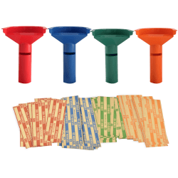 Nadex Easy Wrap Coin Tubes, Assorted Colors, Pack Of 4 Tubes