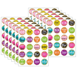 Teacher Created Resources® Stickers, Confetti, 120 Stickers Per Pack, Set Of 12 Packs