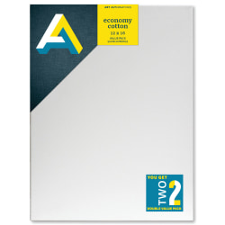 Art Alternatives Economy Cotton Stretched Canvases, 12"W x 16"H, Pack Of 2