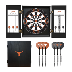 Imperial NCAA Fan's Choice Dartboard Set, 21-1/2"H x 19-3/4"W x 3-1/2"D, University Of Texas