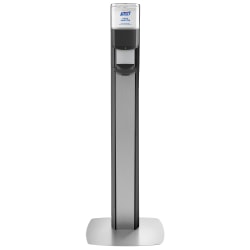 Purell® MESSENGER ES8 Floor Stand With Dispenser, 40"H x 16-3/4"W x 6"D, Graphite