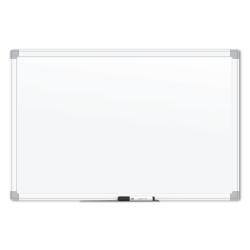 U Brands® Magnetic Dry Erase Porcelain Steel Board, 36" X 24", White Aluminum Frame