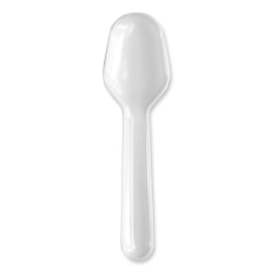 Boardwalk® Heavyweight Polypropylene Cutlery, Tasting Spoon, 3-1/4", White, Carton Of 3,000 Pieces