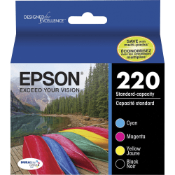 Epson DURABrite Ultra 220 Original Standard Yield Inkjet Ink Cartridge - Combo Pack - Black, Cyan, Magenta, Yellow - 1 Each - Inkjet - Standard Yield - 1 / Each