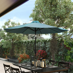 Flash Furniture Kona Round Umbrella With 1-1/2" Aluminum Pole, 96-1/2"H x 104-1/2"W x 104-1/2"D, Teal