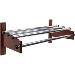 CSL TDE Series Wood Wall Rack, 2-3/4"H x 30"W x 12-1/2"D, Mahogany