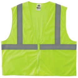 Ergodyne GloWear Safety Vest, Super Econo, Type-R Class 2, Large/X-Large, Lime, 8205Z
