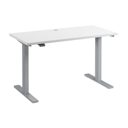 Bush Business Furniture Move 60 Series Electric 48"W x 24"D Height Adjustable Standing Desk, White/Cool Gray Metallic, Standard Delivery