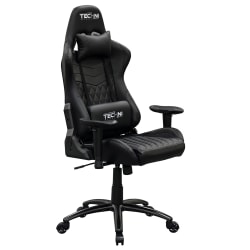 Techni Sport Ergonomic Faux Leather Computer Gaming Chair, Black