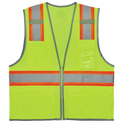 Ergodyne GloWear Safety Vest, 2-Tone, Type-R Class 2, Large/X-Large, Lime, 8246Z
