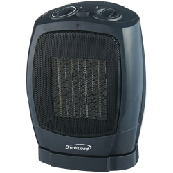 Brentwood H-C1600 Convection Heater - Ceramic - 750 W to 1500 W - 2 x Heat Settings - 1500 W - Indoor - Black