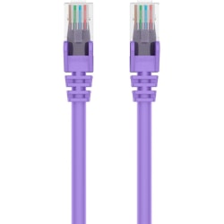 Belkin CAT6 Ethernet Patch Cable Snagless, RJ45, M/M - 12 ft Category 6 Network Cable - 24 AWG - Purple