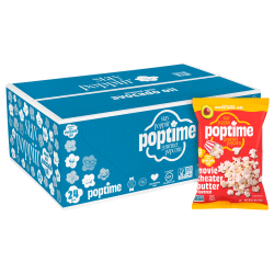 POPtime Avo Movie Butter Popcorn, 1 Oz, Total Qty 24
