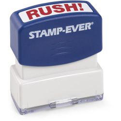 Trodat Pre-Inked RUSH! Stamp - Text Stamp - RUSH! - 1.69" Impressionx 0.56" Impression - 50000 Impression(s) - Blue - 1 Each - TAA Compliant - 5965