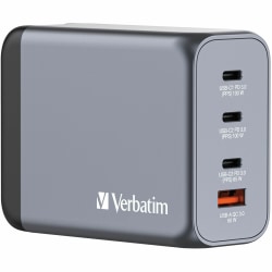 Verbatim 200W 4-Port GaN Wall Charger - United States, United Kingdom, Europe - 120 V AC, 230 V AC Input - 32204