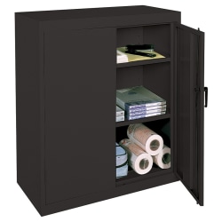 Realspace® Steel Storage Cabinet, 3 Shelves, 42"H x 36"W x 18"D, Black