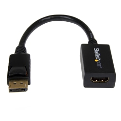 StarTech DisplayPort to HDMI Video Converter, 6", Black