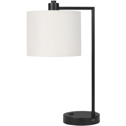 Monarch Specialties Granville Table Lamp, 19"H, Ivory/Black