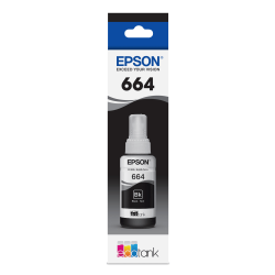 Epson® 664 EcoTank® Black Refill Ink Bottle, T664120-S