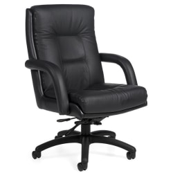 Global® Arturo™ Bonded Leather High-Back Tilter Chair, 43"H, Black
