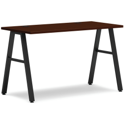 HON® Mod Table Writing Desk, 48"W, Traditional Mahogany/Black