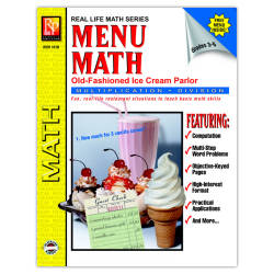 Remedia Publications Menu Math Book, Ice Cream Parlor Multiplication & Division, Grade 3 To 6