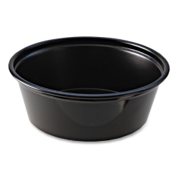 Fabri-Kal® Portion Cups, 1.5 Oz, Black, Sleeve Of 250 Cups, Carton Of 10 Sleeves