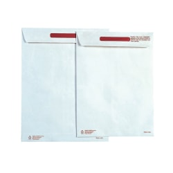 Survivor® Tyvek® Tamper-Indicator Envelopes, 9" x 12", Self-Adhesive, White, Box Of 100