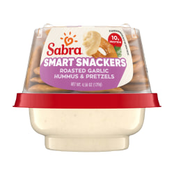 Sabra® Roasted Garlic Hummus With Pretzels, 4.56 Oz, Total Qty 12
