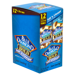 BLUE DIAMOND Almonds Bold Salt 'n Vinegar, 1.5 oz, 12 Count