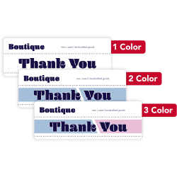 Custom 1, 2 Or 3 Color Printed Labels/Stickers, Rectangle, 1-3/4" x 5", Box Of 250