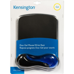 Kensington Duo Gel Mouse Pad Wrist Rest, Black/Blue