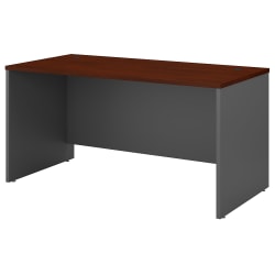 Bush Business Furniture Components 60"W Office Computer Desk, Hansen Cherry/Graphite Gray, Standard Delivery